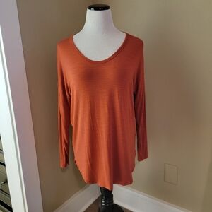 NWOT Sz. S Old Navy Women's Luxe Rust Long Sleeve Top